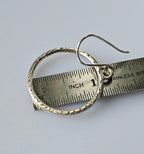 Sterling Silver Textured Everyday Hoops