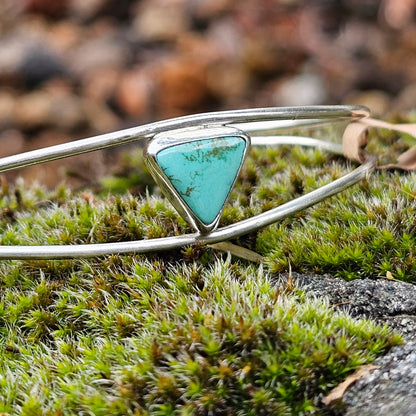 5" Sterling Silver Cuff with Three Stones