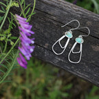 Kingman Turquoise Earrings - handmade by Bright Side Jewelry Co.