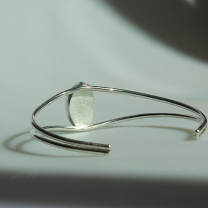 6.5" Sterling Silver Cuff with Turquoise Stone