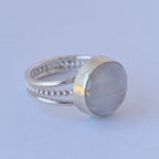 Rainbow Moonstone Sterling Silver Ring – Size 9.75
