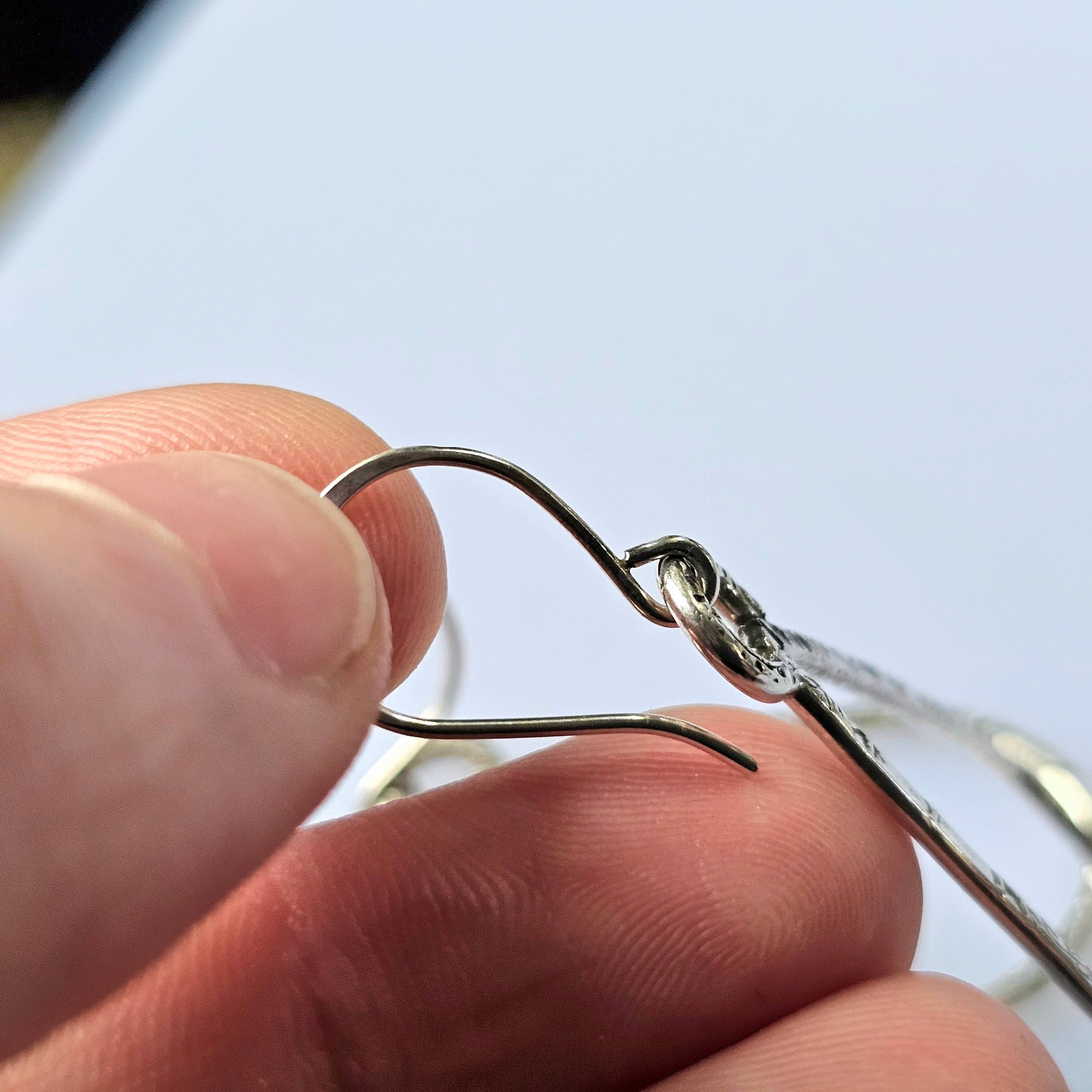 Nature Textured Teardrop Earrings