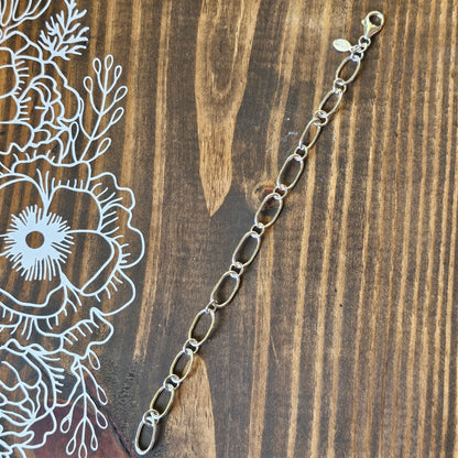 9" Hand Fabricated Sterling Silver Chain Bracelet