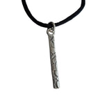 Textured Bar Pendant - handmade by Bright Side Jewelry Co.
