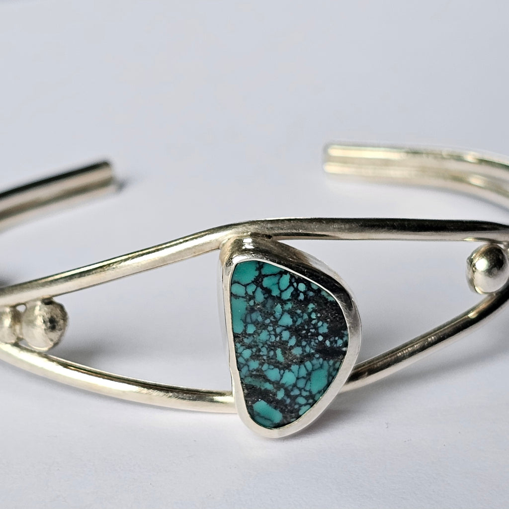 Turquoise Sterling Silver Cuff Bracelet – 5.5 Inches