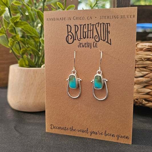 Kingman Turquoise and Sterling Silver Earrings