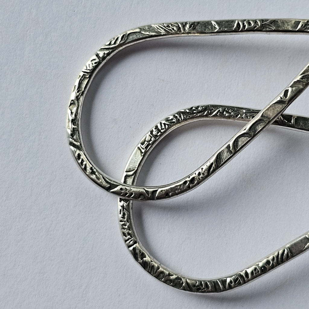 Nature Textured Teardrop Earrings