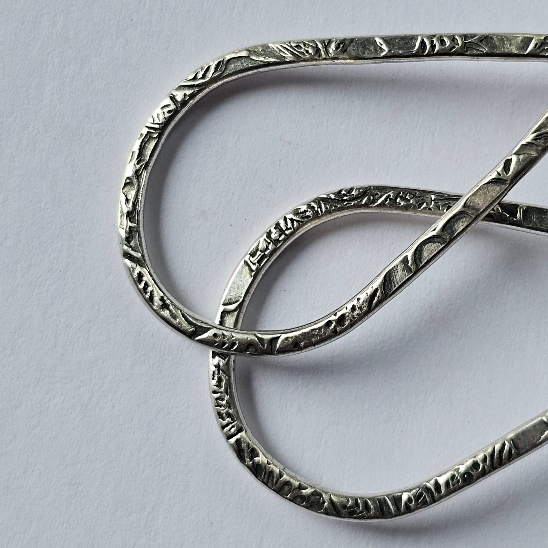 Nature Textured Teardrop Earrings