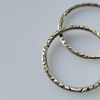 Sterling Silver Textured Everyday Hoops
