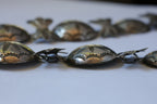 Alfred Peyton Stamped Sterling Silver Concho and Feather Necklace