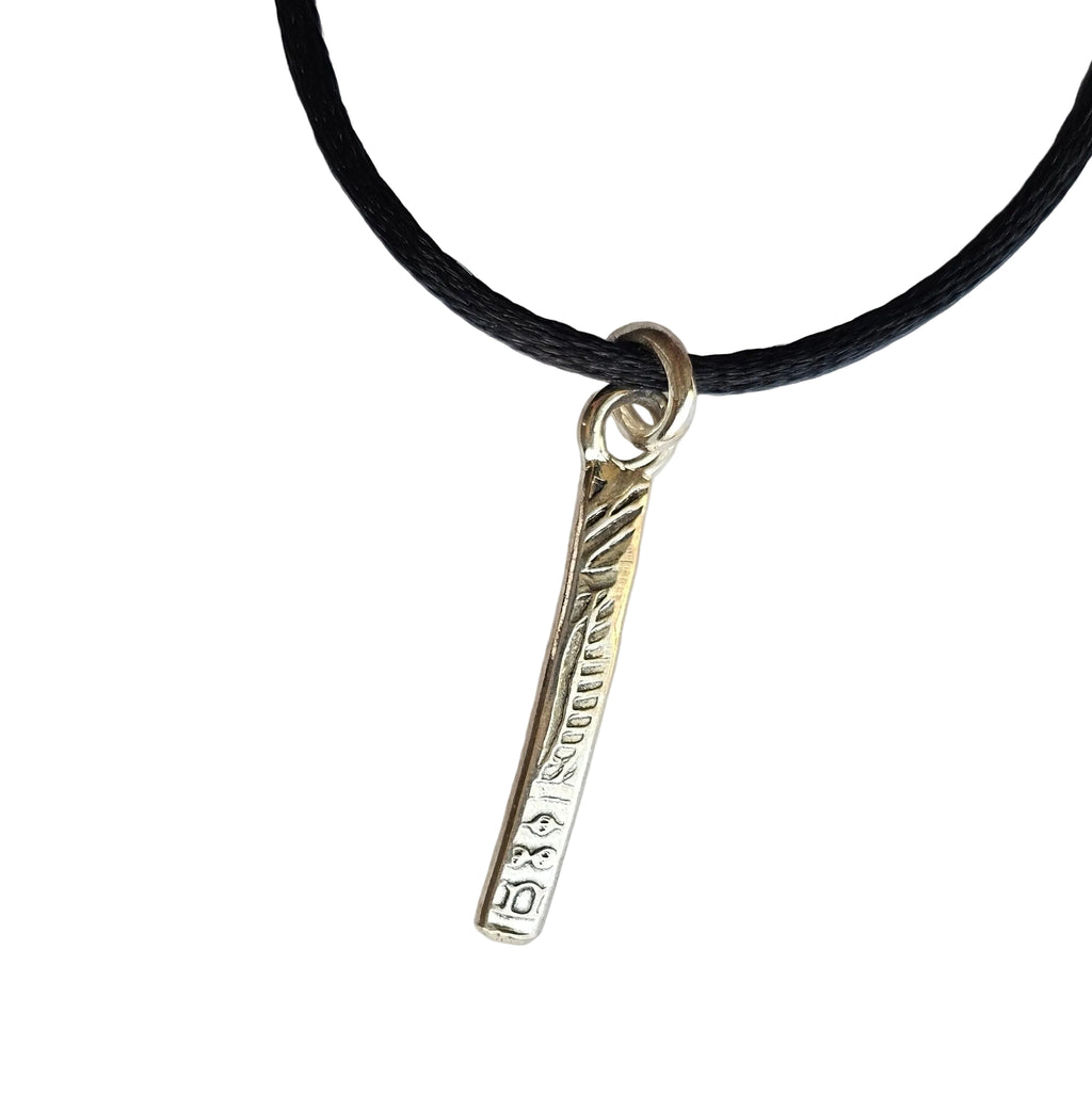 Textured Bar Pendant - handmade by Bright Side Jewelry Co.