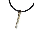 Textured Bar Pendant - handmade by Bright Side Jewelry Co.