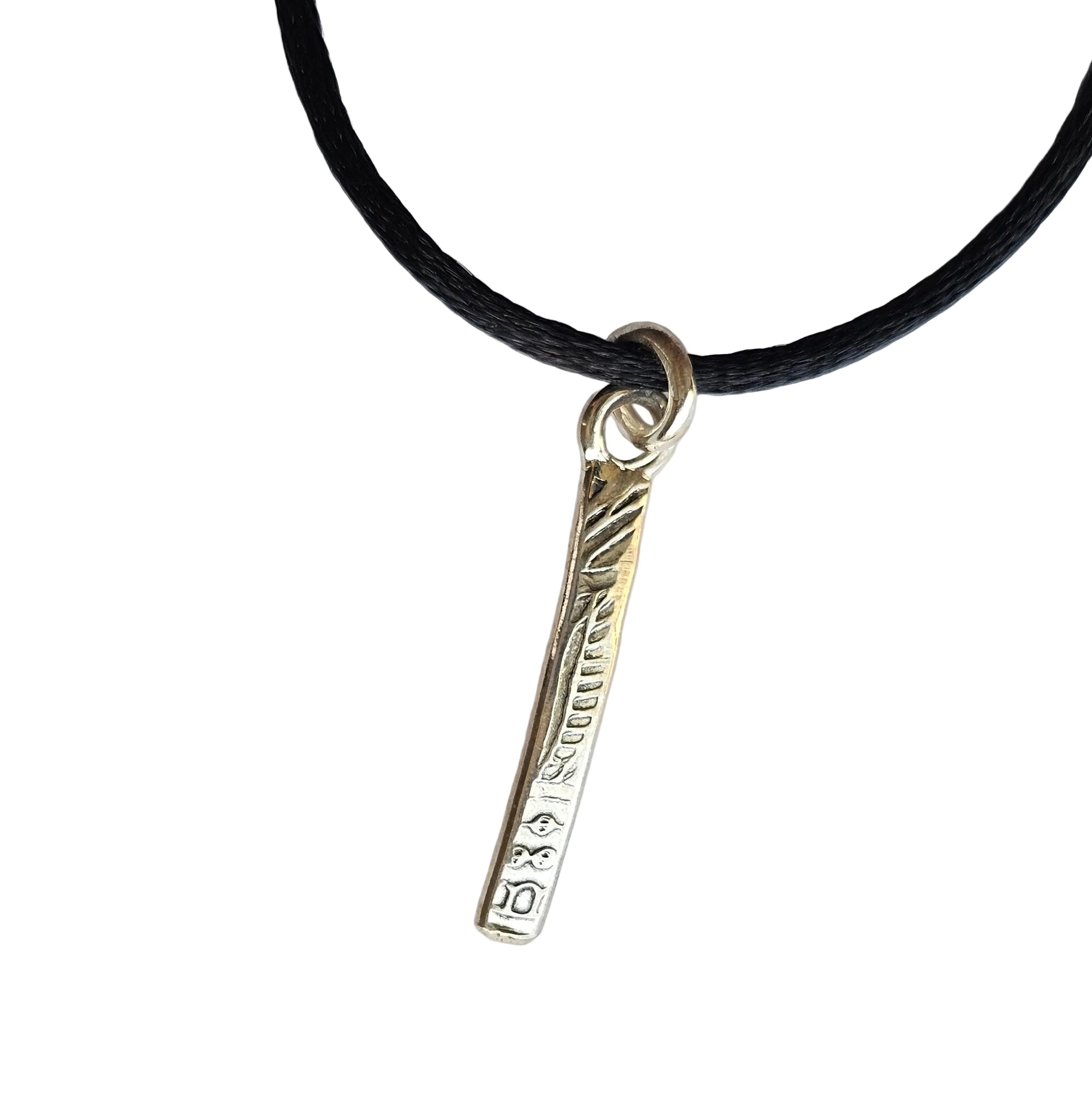 Textured Bar Pendant - handmade by Bright Side Jewelry Co.