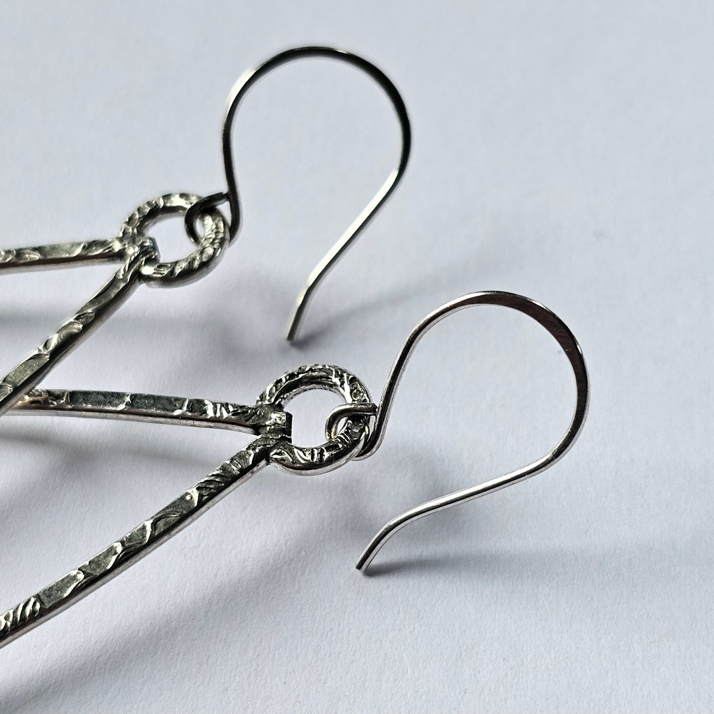 Nature Textured Teardrop Earrings