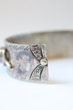 Effie C. Zuni Sterling Silver Turquoise Snake Cuff Bracelet