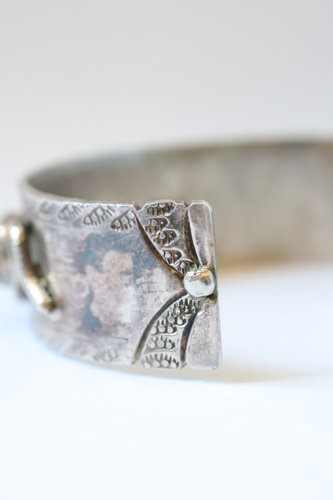 Effie C. Zuni Sterling Silver Turquoise Snake Cuff Bracelet
