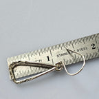 Stamped Enlongated Triangle Earrings