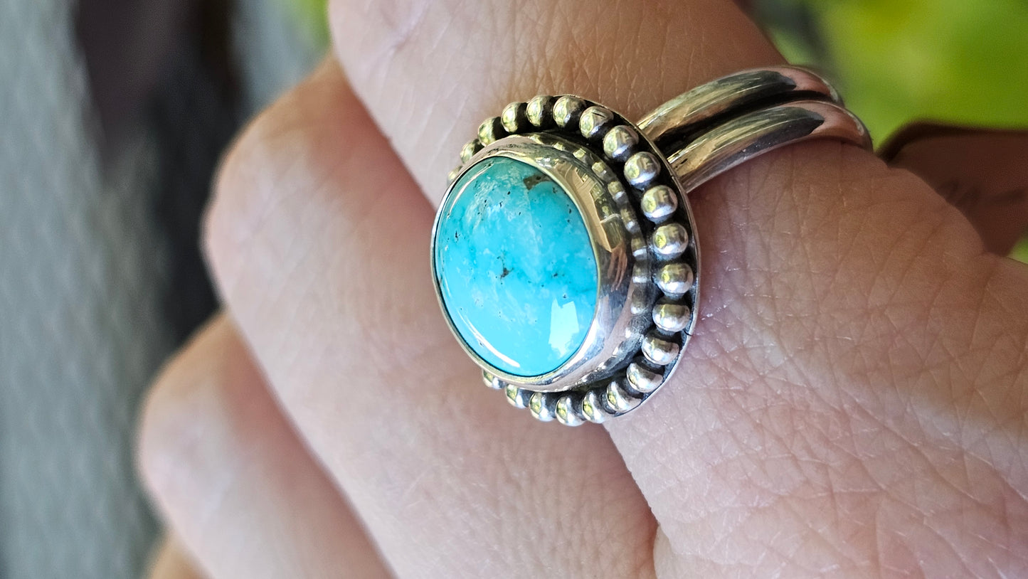 US SIZE 11 // Sterling Silver and Turquoise