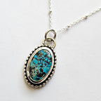 Sterling Silver Beaded Pendant with Sterling Silver Chain Option