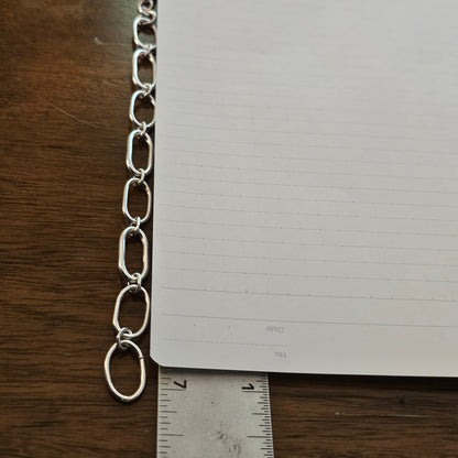 7" Hand Fabricated Sterling Silver Chain Bracelet