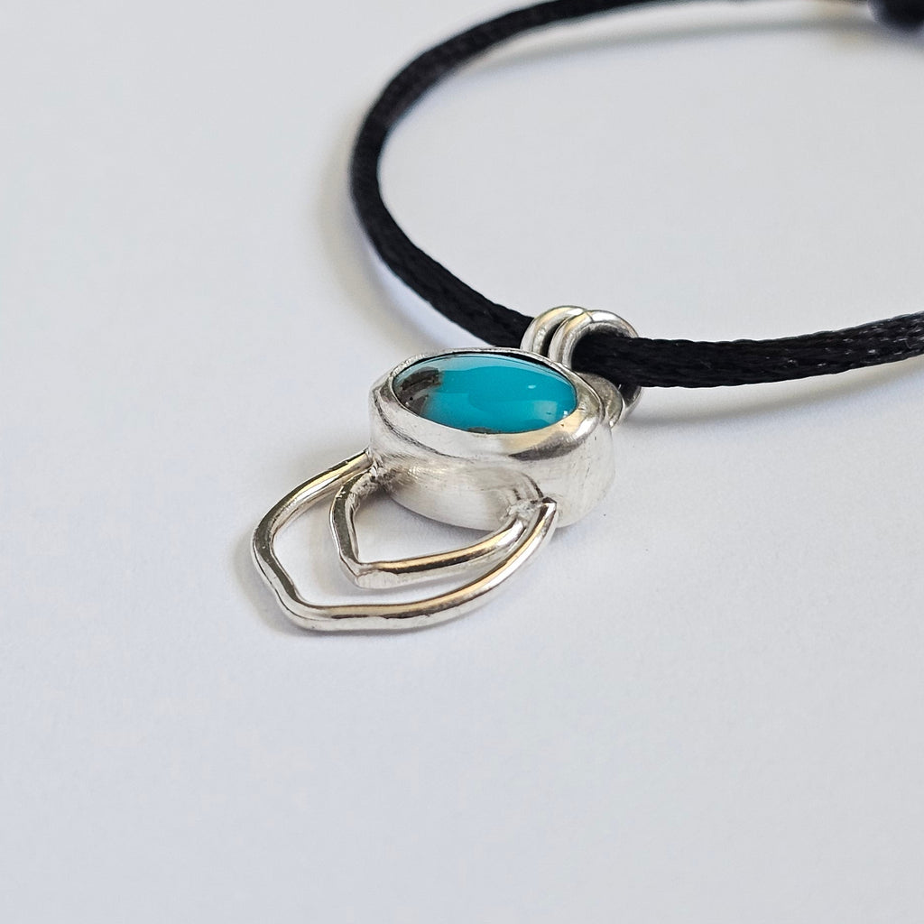 Double Petal Turquoise Pendant