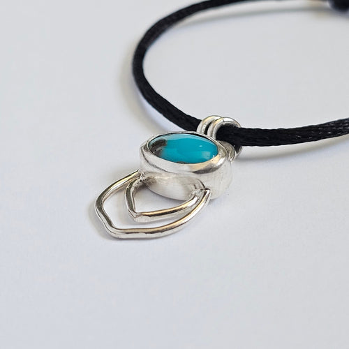 Double Petal Turquoise Pendant