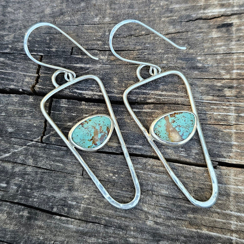 Kingman Turquoise Earrings - handmade by Bright Side Jewelry Co.