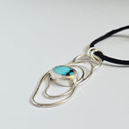 Ripple Sterling Silver & Turquoise Pendant