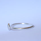 Sterling Silver + Fine Silver Textured Dot Size 7.5