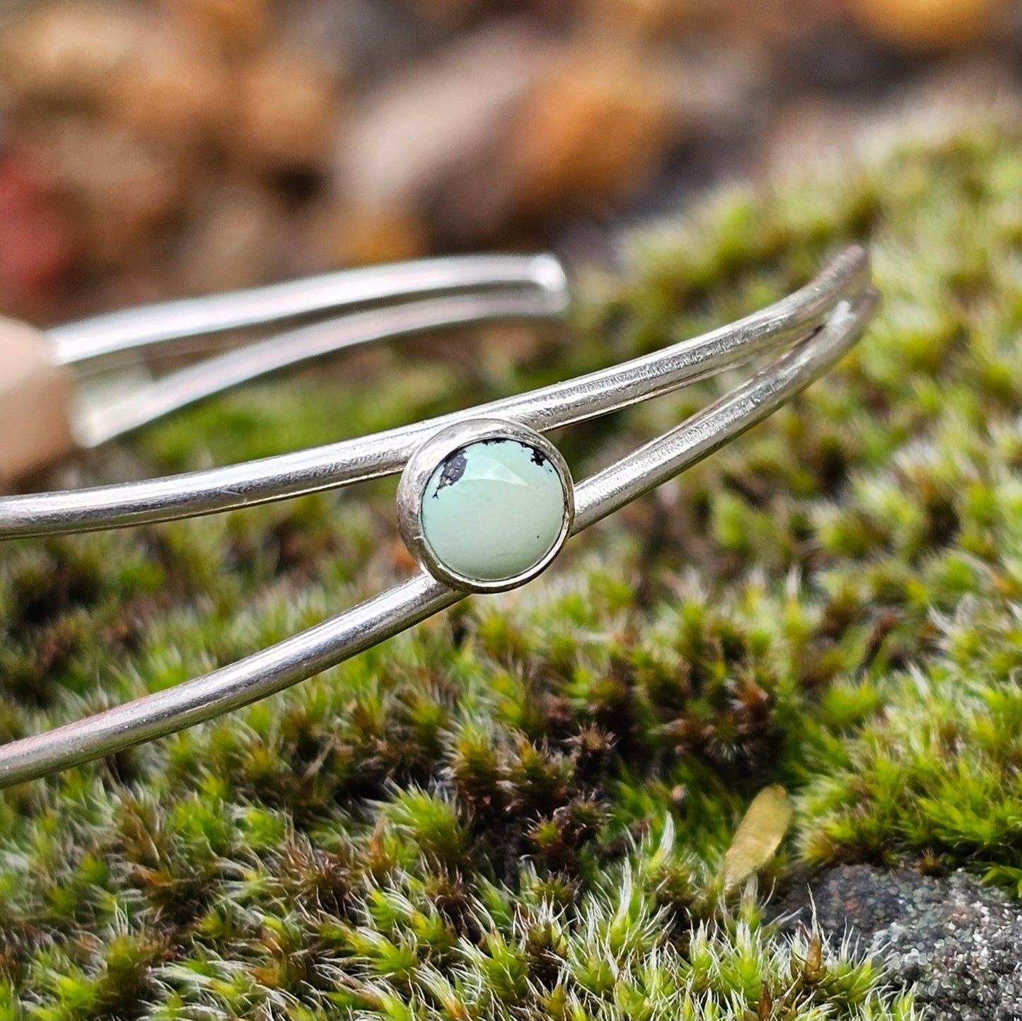5" Sterling Silver Cuff with Three Stones