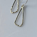 Stamped Enlongated Triangle Earrings